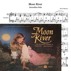 Moon River - Accordion Solo - Harry Mancini (Tutorial, Sheets Score)