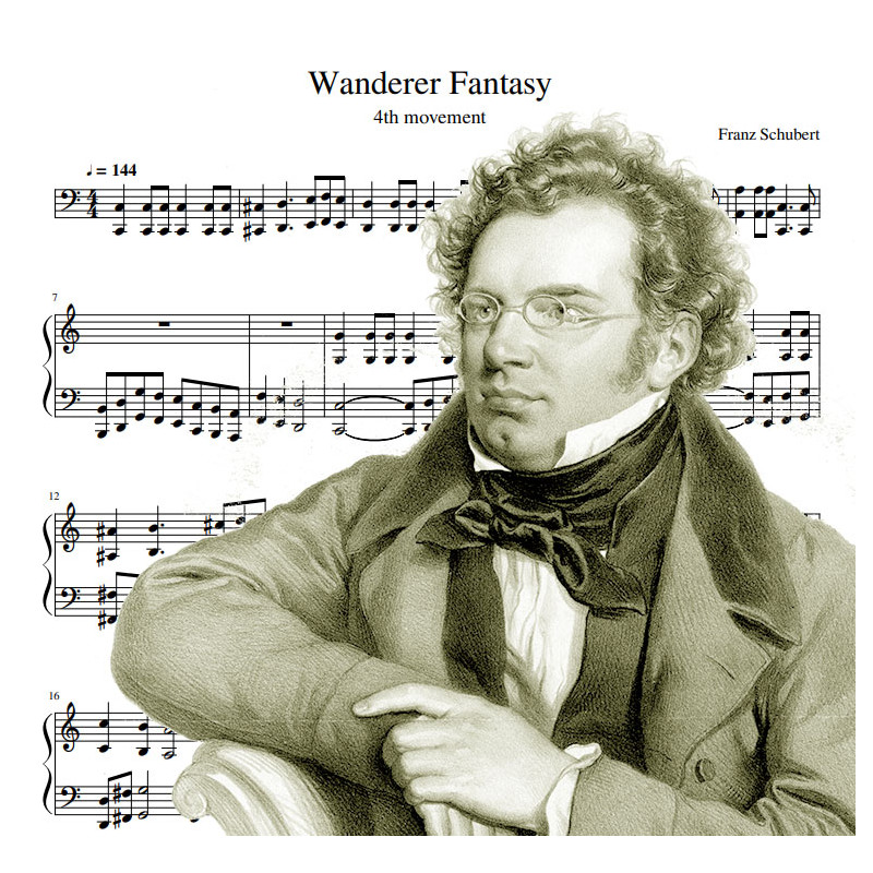 Franz Schubert - Wanderer Fantasy Op.15 D.760 - 4st Movement - Sheet Piano - Score Wanderer Fantasy Piano