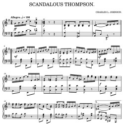 Scandalous Thompson Ragtime (1899) - Piano - Charles Leslie Johnson (Sheets Piano - Tutorial score)